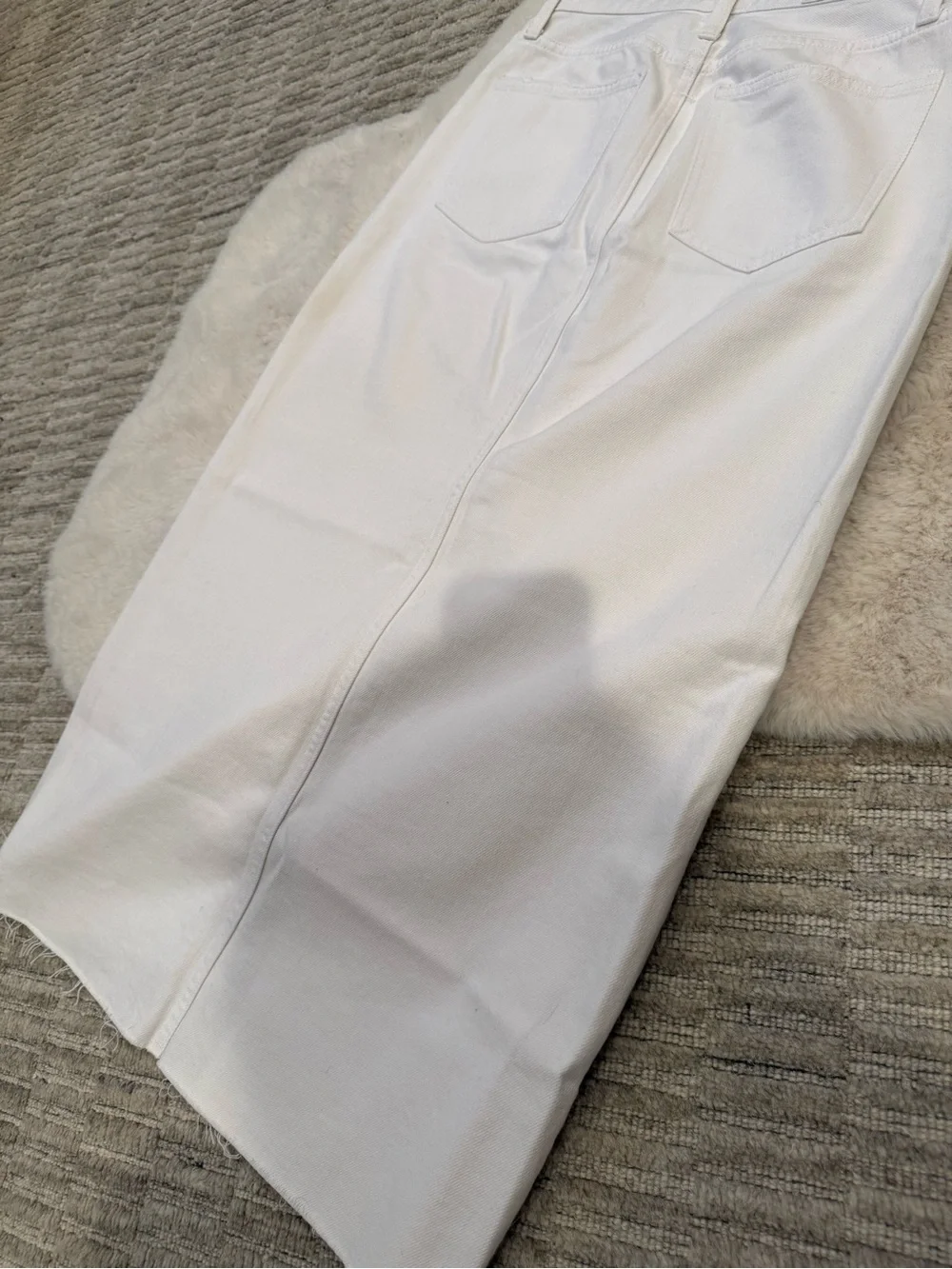 pistola White Midi Skirt with Front Slit - Picture 5 of 9